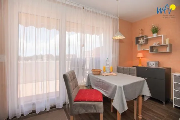Essbereich Ferienhaus Heidi Appartement Meeresrauschen