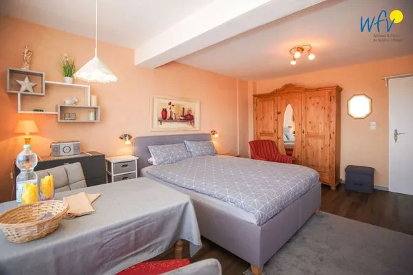Schlafzimmer Ferienhaus Heidi Appartement Meeresrauschen