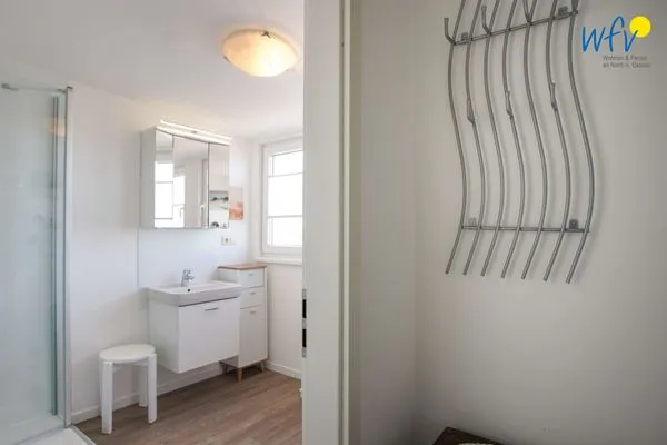 Badezimmer Ferienhaus Heidi Ferienwohnung Meerblick