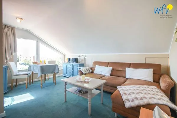 Wohnzimmer Ferienhaus Heidi Ferienwohnung Meerblick