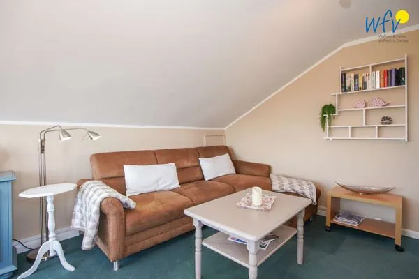 Wohnzimmer Ferienhaus Heidi Ferienwohnung Meerblick
