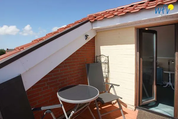 Balkon Ferienhaus Heidi Ferienwohnung Meerblick