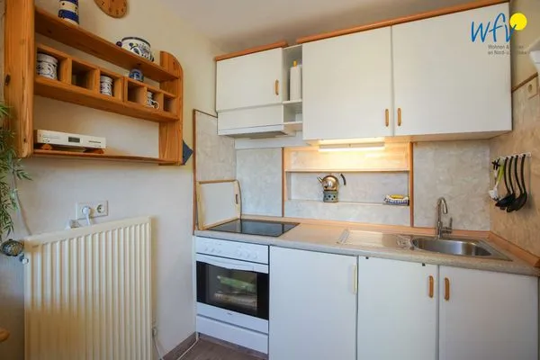 Küche / Küchenzeile Ferienhaus Heidi Häuschen Seehund