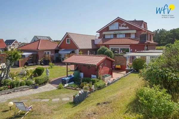 Hauptansicht Ferienhaus Heidi Häuschen Seehund