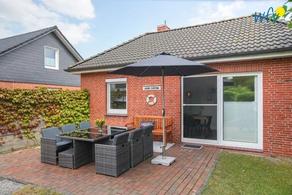 Terrasse Ferienhäuser Weerts Gatt Ferienhaus Lüttje Huske