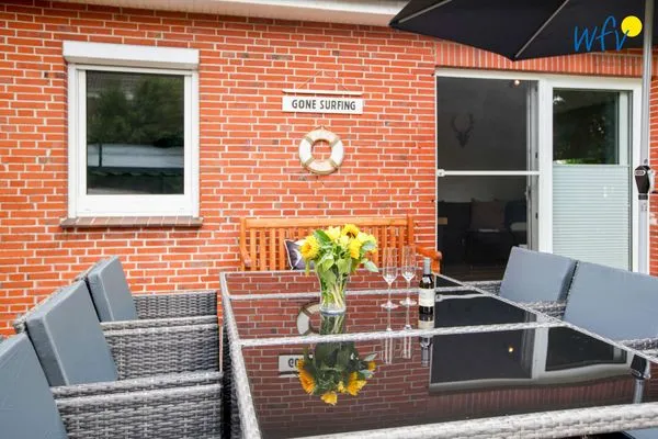 Terrasse Ferienhäuser Weerts Gatt Ferienhaus Lüttje Huske