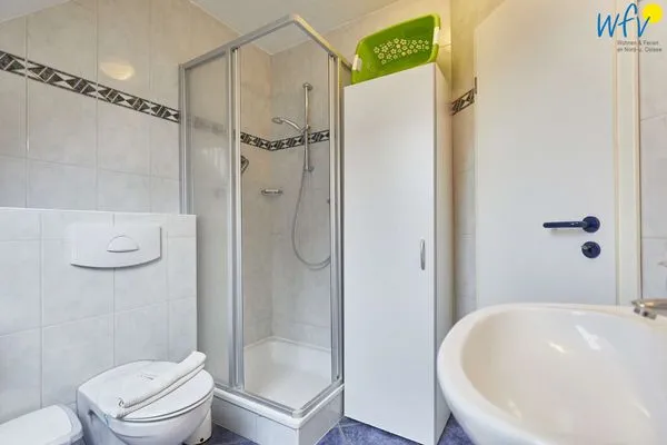 Badezimmer Hus Strandloperke Ferienwohnung Seesternchen