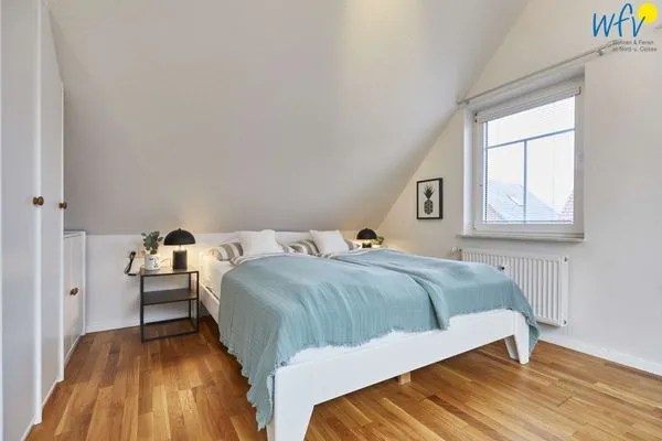 Schlafzimmer Hus Strandloperke Ferienwohnung Seesternchen