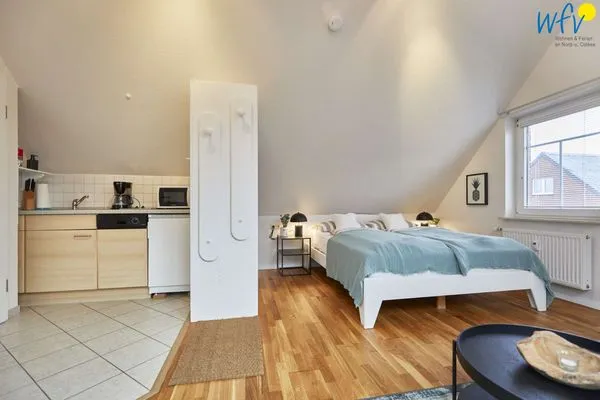 Schlafzimmer Hus Strandloperke Ferienwohnung Seesternchen