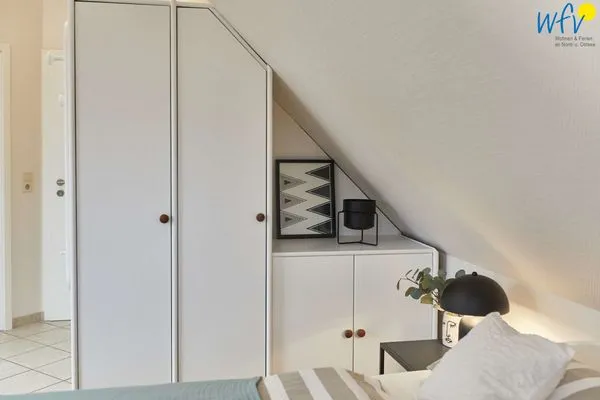 Schlafzimmer Hus Strandloperke Ferienwohnung Seesternchen