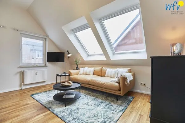 Wohnzimmer Hus Strandloperke Ferienwohnung Seesternchen