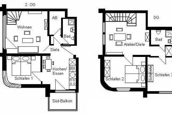 Grundriss Residenz am Alten Leuchtturm Ferienwohnung 9