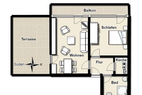 Grundriss Haus Meeresluft Ferienwohnung 38