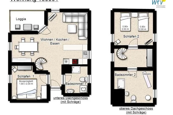 Grundriss Friedrich-August-Str. 20/22 Ferienwohnung 1