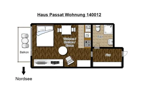 Grundriss Haus Passat Ferienwohnung 12