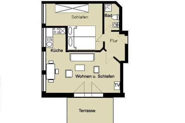 Grundriss Haus am Park Ferienwohnung 1