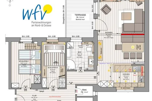 Grundriss Haus am Park Ferienwohnung 12