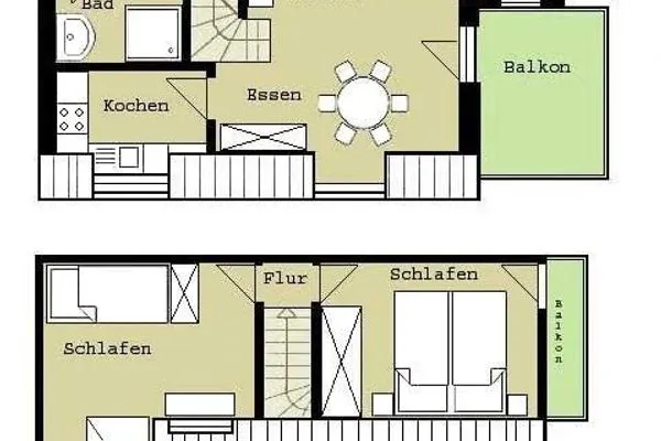 Grundriss Haus Dünenblick Ferienwohnung 20