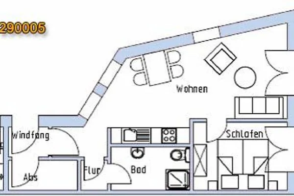 Grundriss Villa Cila Ferienwohnung 5