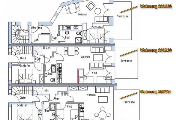 Grundriss Villa Cila Ferienwohnung 5