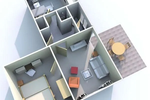 Grundriss Haus Dünenrose Ferienwohnung Seehund