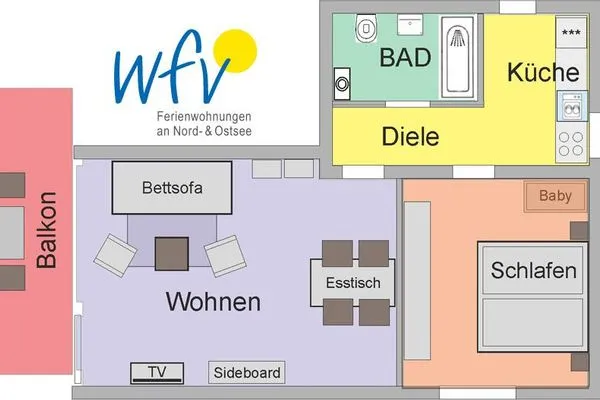 Grundriss Haus Gorch Fock Ferienwohnung Meerwooge
