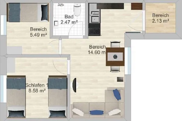 Grundriss Haus Colonia Ferienwohnung 3