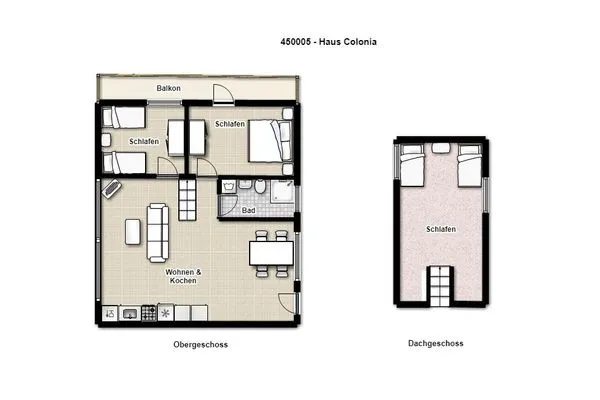 Grundriss Haus Colonia Ferienwohnung 5
