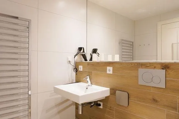 Badezimmer Achterhus Ferienwohnung Wattwurm