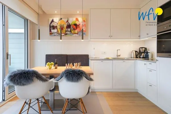 Küche / Küchenzeile Achterhus Ferienwohnung Wattwurm