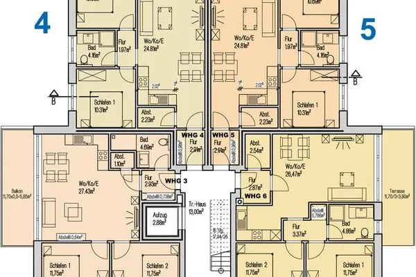 Grundriss Haus Oldenburg Ferienwohnung 6