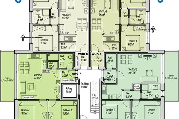 Grundriss Haus Oldenburg Ferienwohnung 7