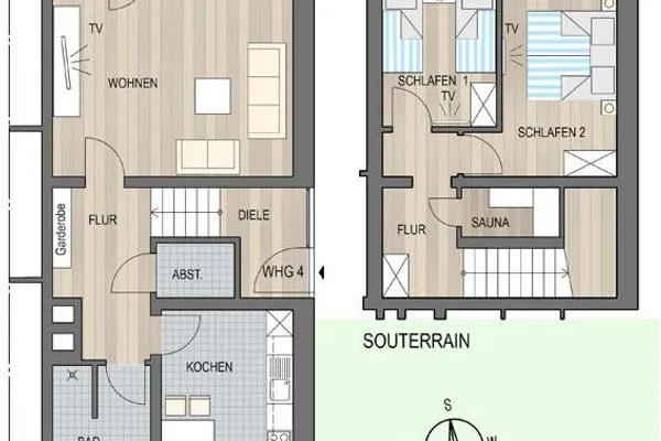 Grundriss Alte Feuerwache Ferienwohnung 4