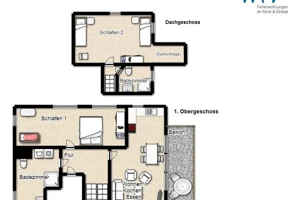 Grundriss Feriendomizil "Am langen Wasser" 11 Ferienwohnung Am langen Wasser 12