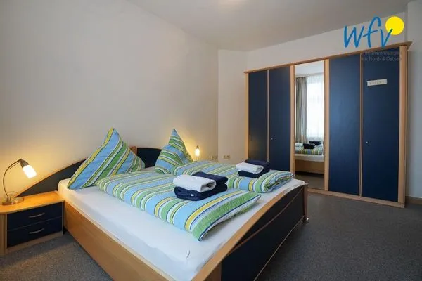 Schlafzimmer Logirhaus Doyen Ferienwohnung Neuwerk