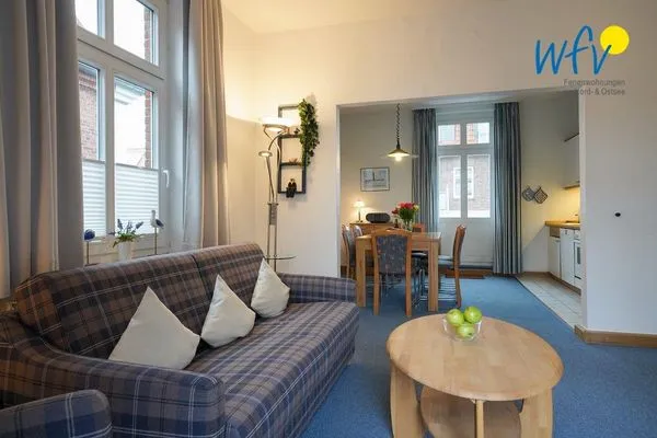 Wohnzimmer Logirhaus Doyen Ferienwohnung Neuwerk