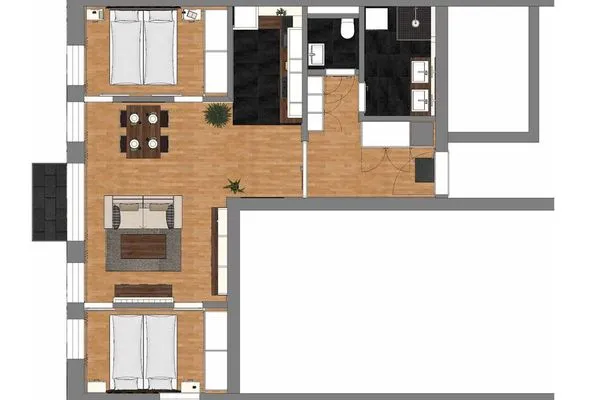 Grundriss Villa Drees Ferienwohnung 1