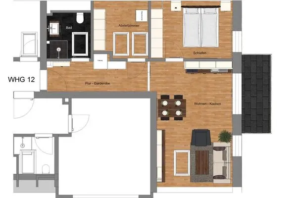 Grundriss Villa Drees Ferienwohnung 12