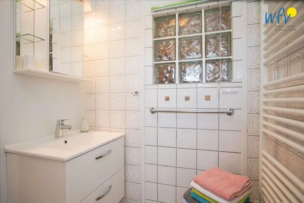 Badezimmer Ferienhaus Heidi Appartement Muschel
