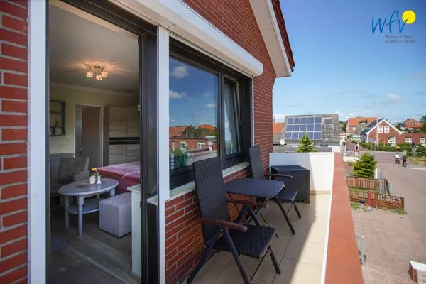 Balkon Ferienhaus Heidi Appartement Muschel
