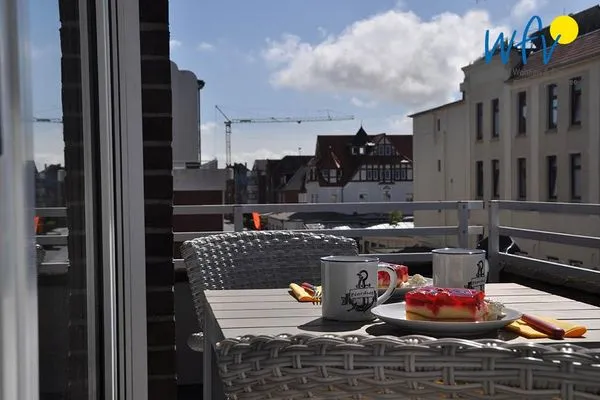 Balkon Haus Strandblick Ferienwohnung 15