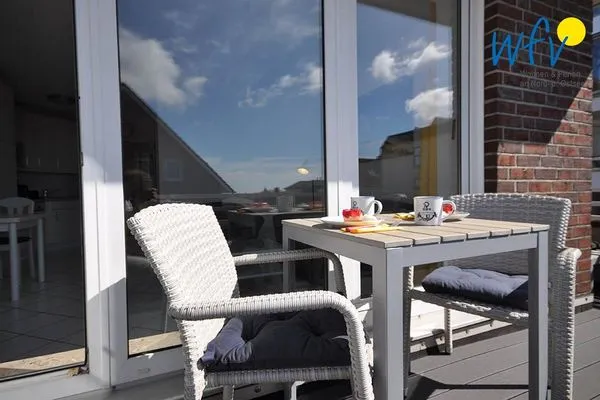 Balkon Haus Strandblick Ferienwohnung 15
