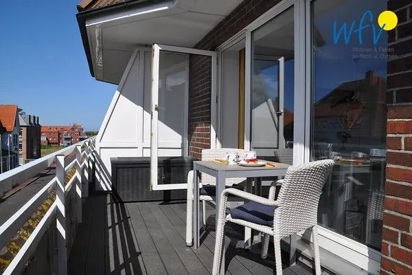 Balkon Haus Strandblick Ferienwohnung 15