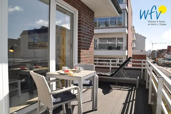 Balkon Haus Strandblick Ferienwohnung 15