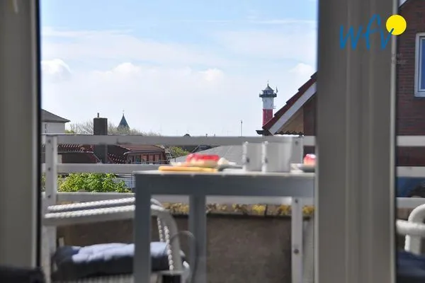 Aussicht auf den alten Leuchtturm Haus Strandblick Ferienwohnung 15