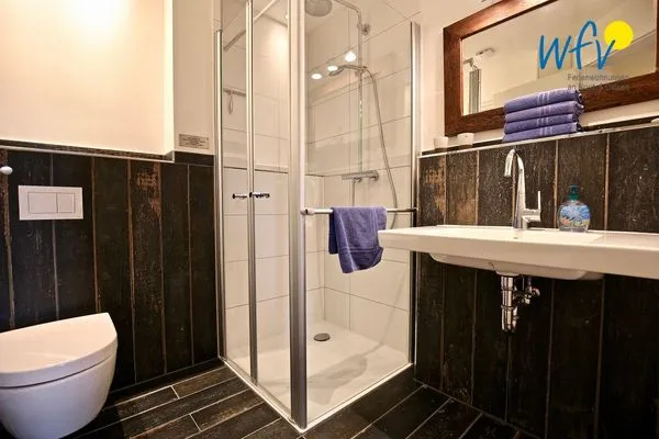 Badezimmer Bootshaus in den Dünen - 1 Ferienwohnung "Unter Fischen"