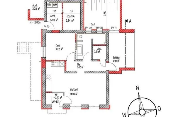 Grundriss Blanker Hans Ferienwohnung 1