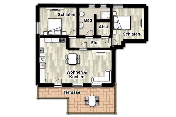 Grundriss Blanker Hans Ferienwohnung 1