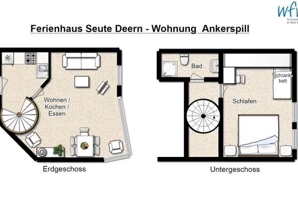 Grundriss Ferienhaus Seute Deern Ferienwohnung Ankerspill