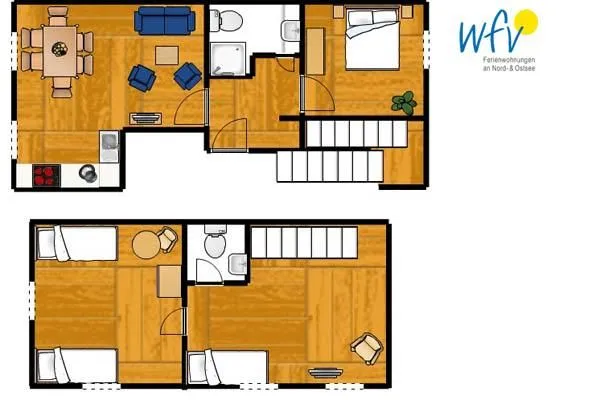 Grundriss Villa Drei Rosen Ferienwohnung 4